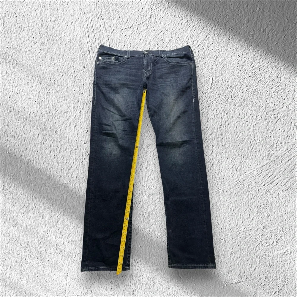 true religion rocco relaxed skinny jeans men’s 38 navy blue Y2K